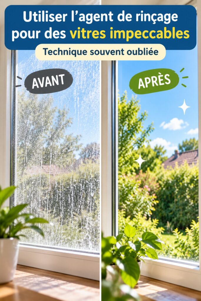 Utiliser l’agent de rinçage pour des vitres impeccables