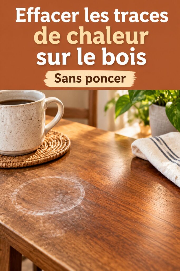 Effacer les traces de chaleur sur le bois