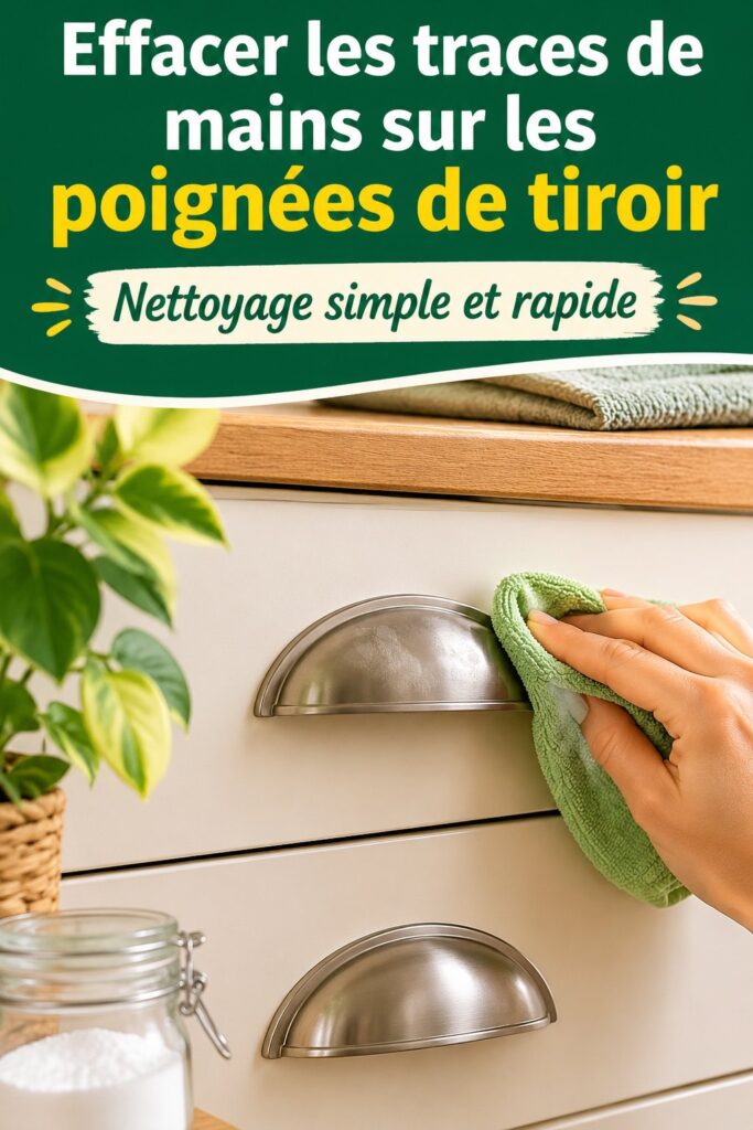 Effacer les traces de mains sur les poignées de tiroir