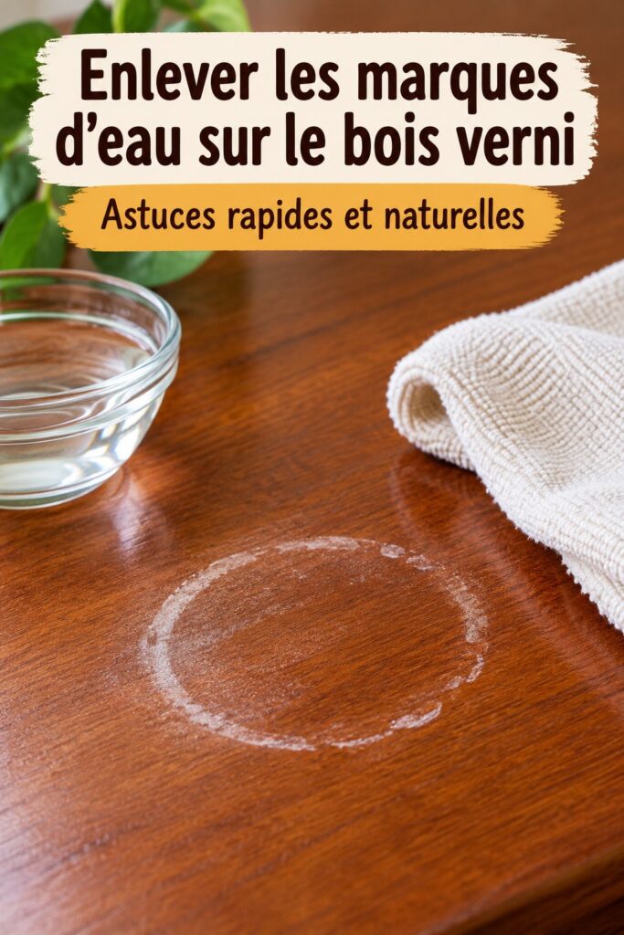 Enlever les marques d&rsquo;eau sur le bois verni