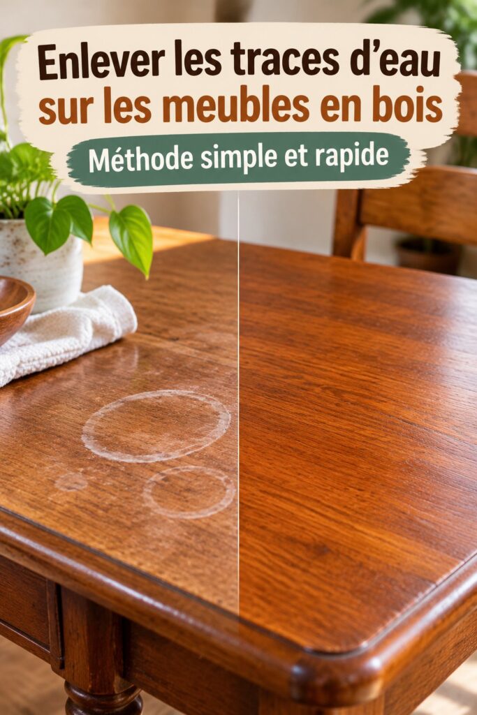 Enlever les traces d&rsquo;eau sur les meubles en bois