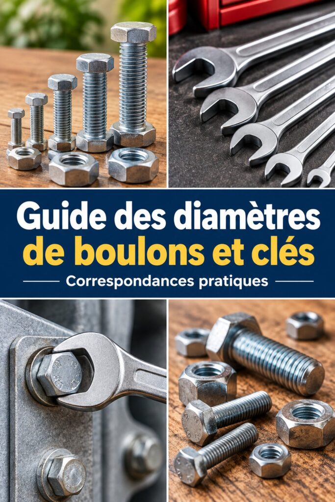 Guide illustré des diamètres de boulons et clés
