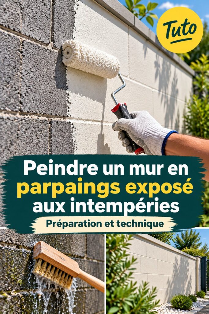 Peindre un mur en parpaings exposé aux intempéries