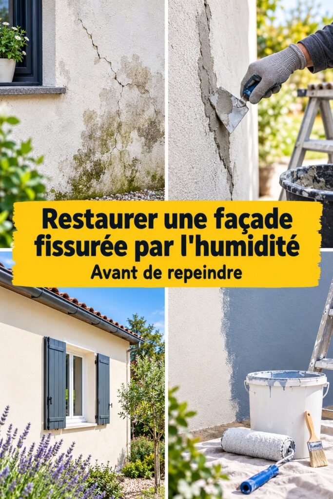 Restaurer une façade fissurée par l&rsquo;humidité